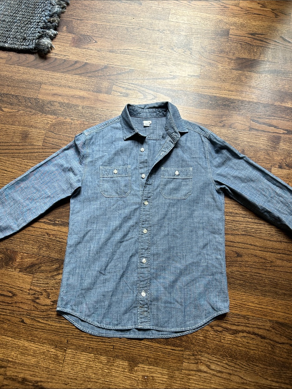 Crewcuts Men's Light Blue Button-Down Chambray Shirt